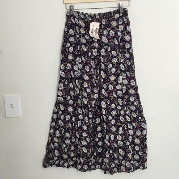 American Connection Dresses & Skirts - Vtg American Connection Floral Midi Skirt Deadstock Sz L